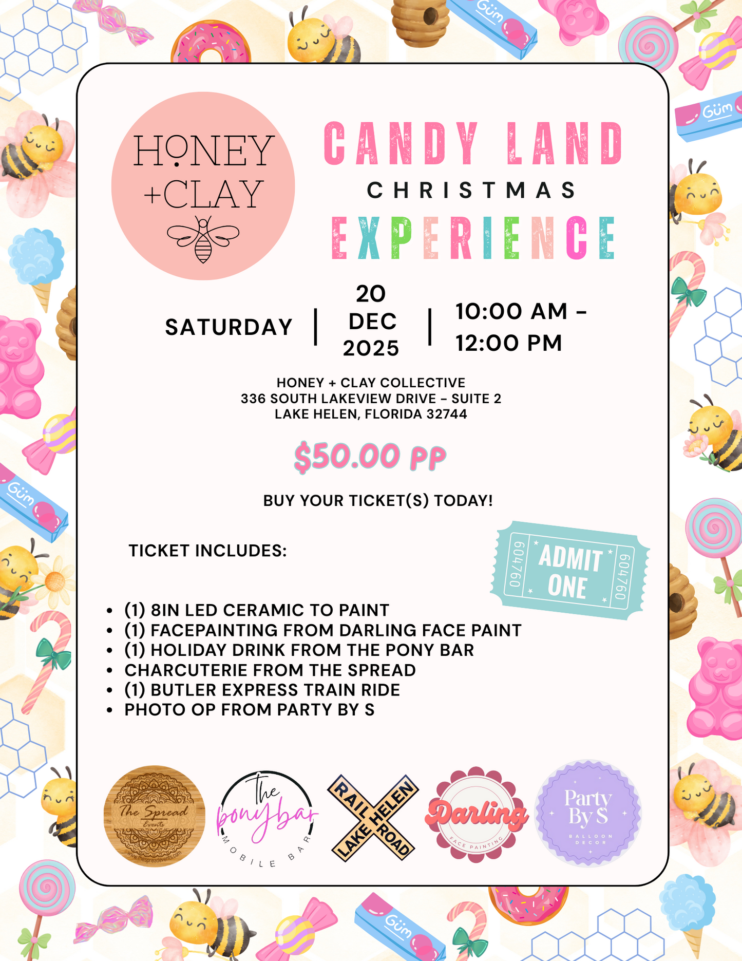 Saturday Candyland Christmas Experience 12/20/2025 @ 10:00AM