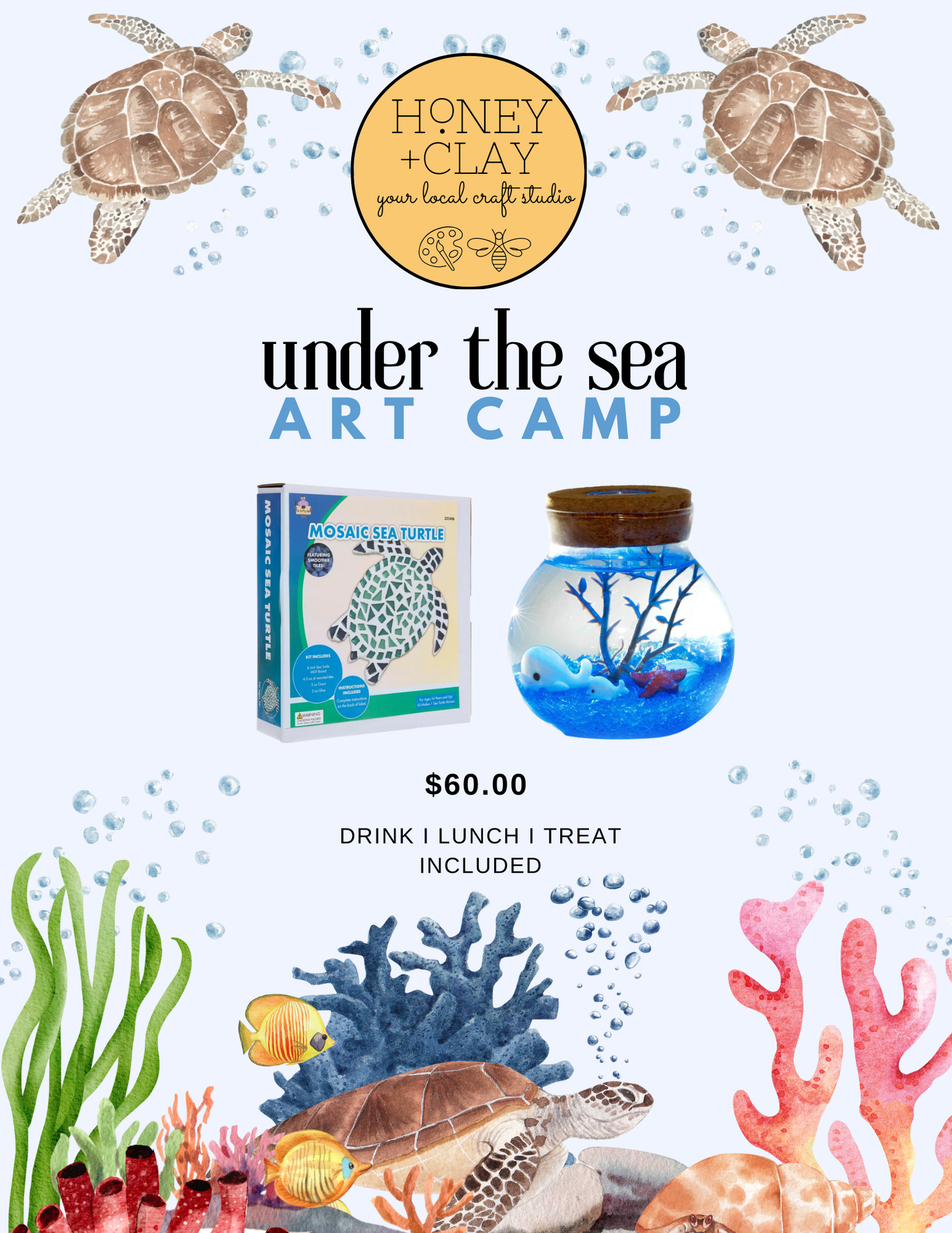 Tuesday Under the Sea Art Camp 3/17/2025 @ 9:00AM