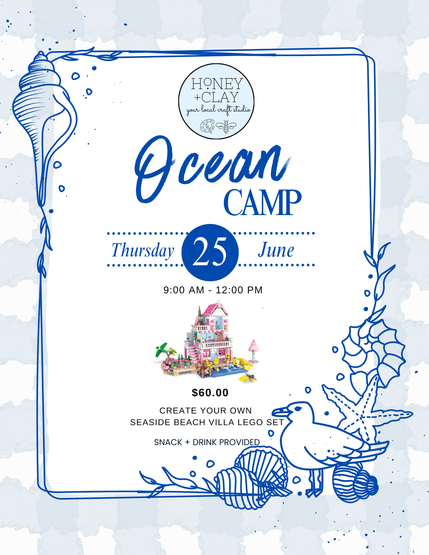 Thursday Ocean Art Camp 6/25/2026 @ 9:00AM