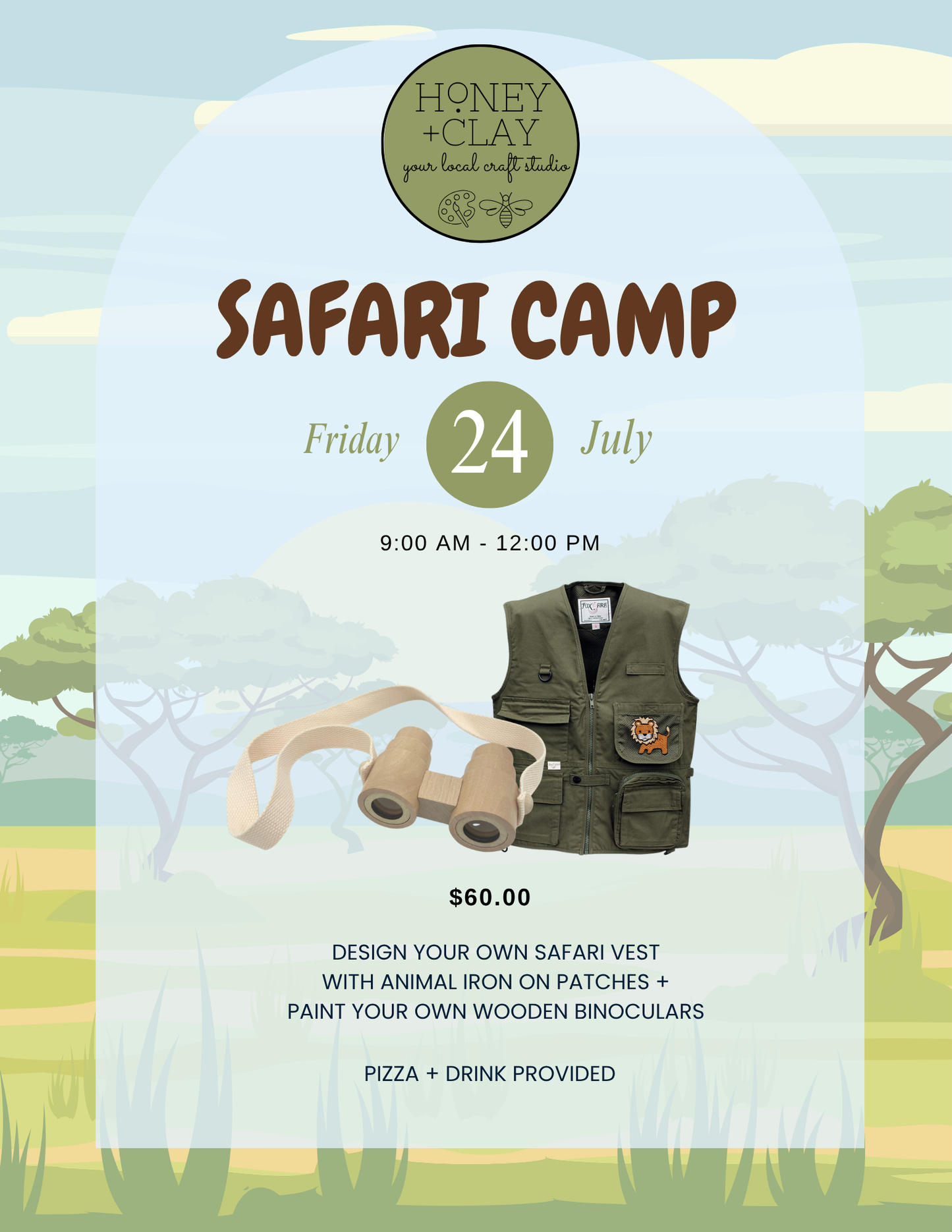 Friday Safari Art Camp 7/24/2026 @ 9:00AM