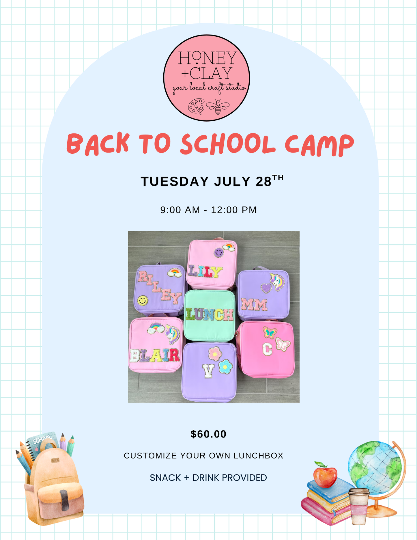 Tuesday Back to School Art Camp 7/28/2026 @ 9:00AM