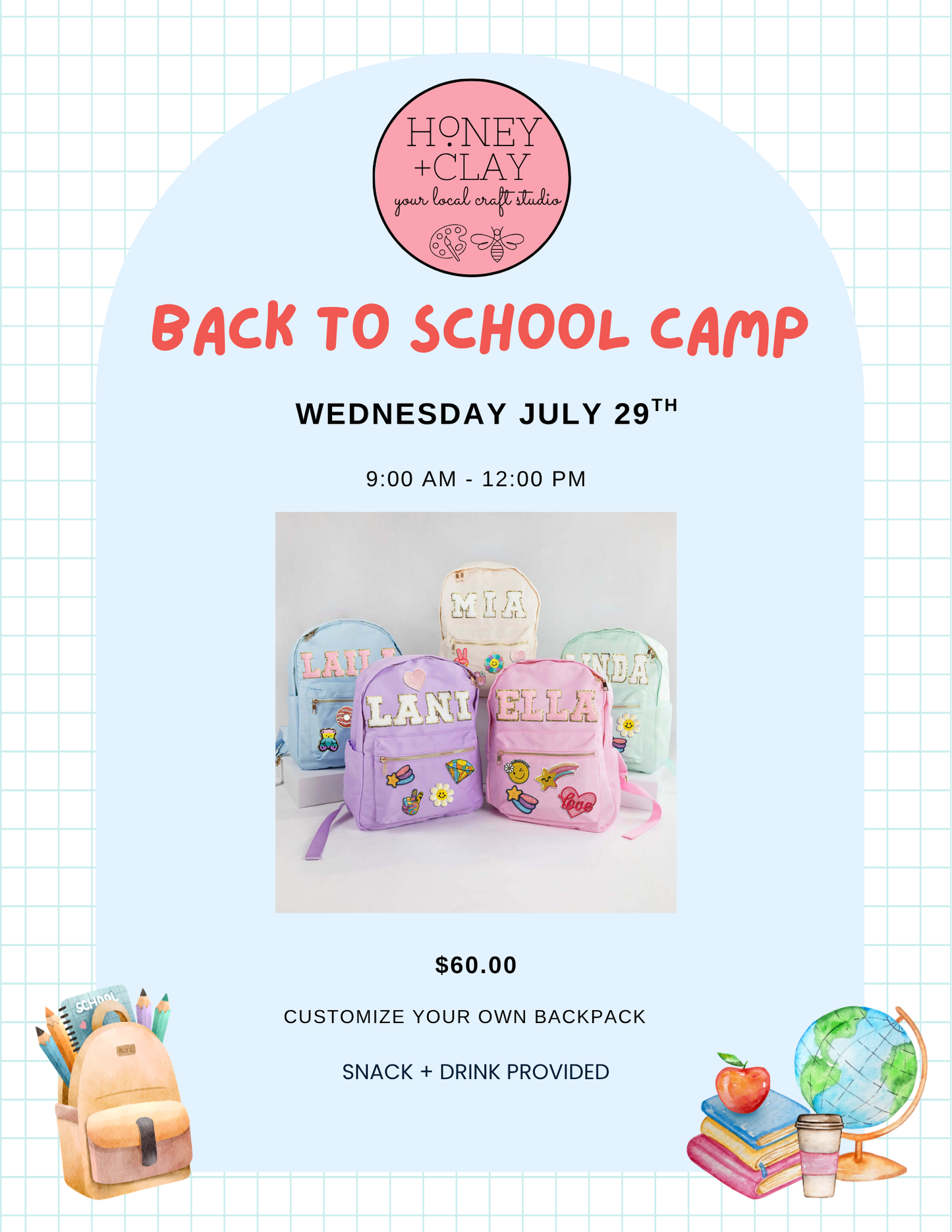 Wednesday Back to School Art Camp 7/29/2026 @ 9:00AM