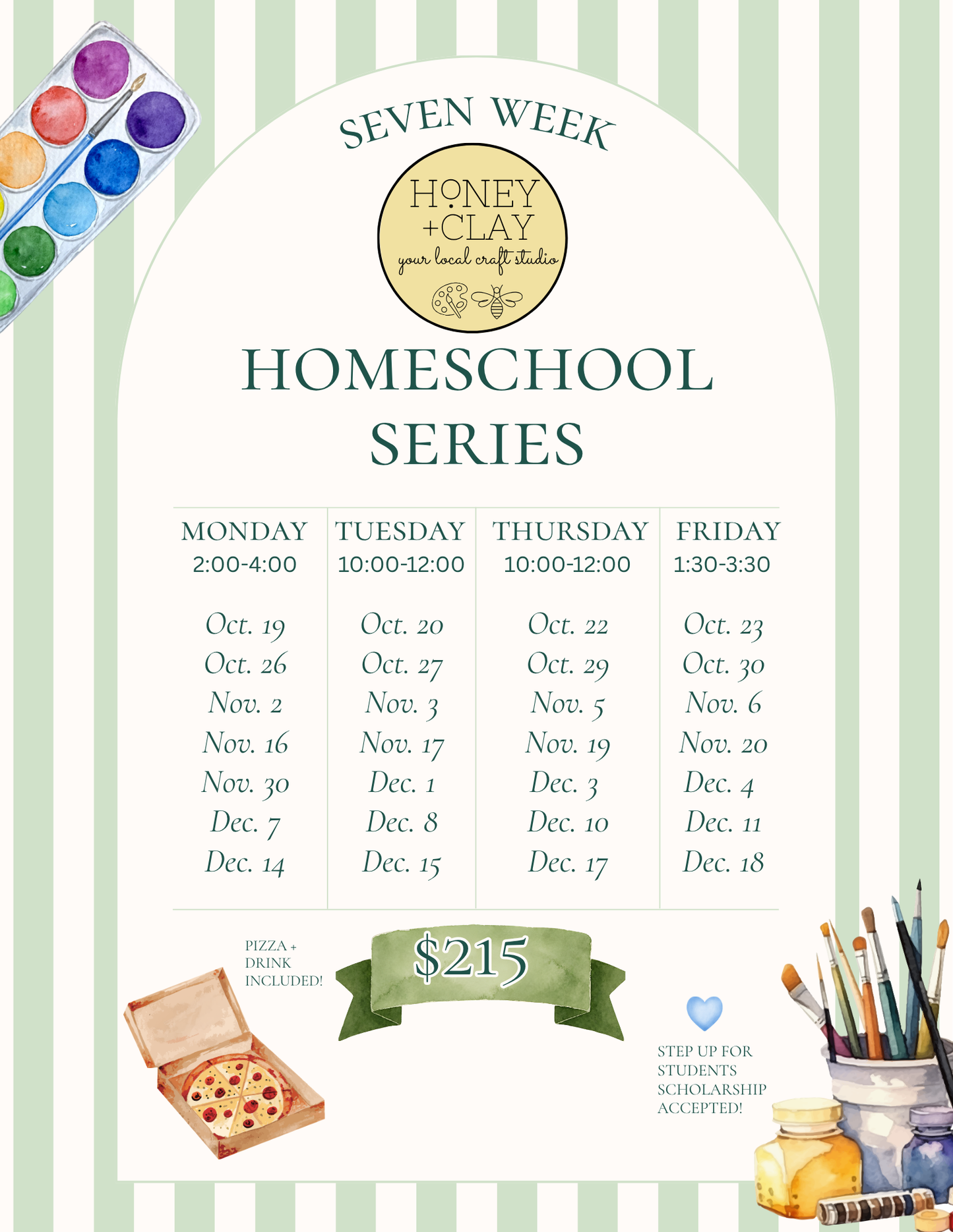 Homeschool Series: October 2026 until December 2026