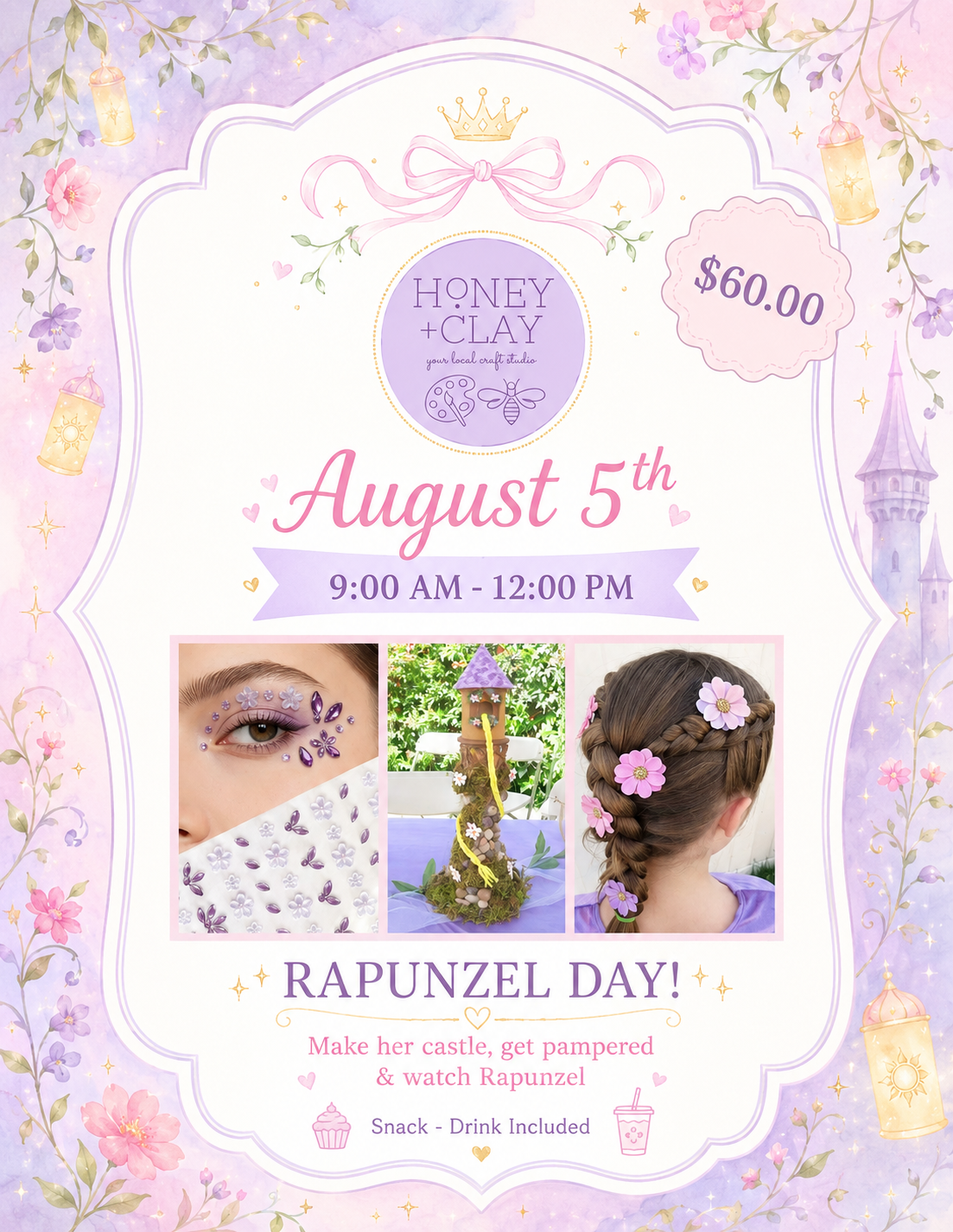 Wednesday Rapunzel Art Camp 8/5/2026 @ 9:00AM