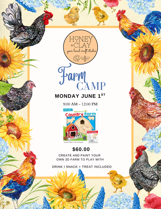 Monday Farm Art Camp 6/1/2026 @ 9:00AM