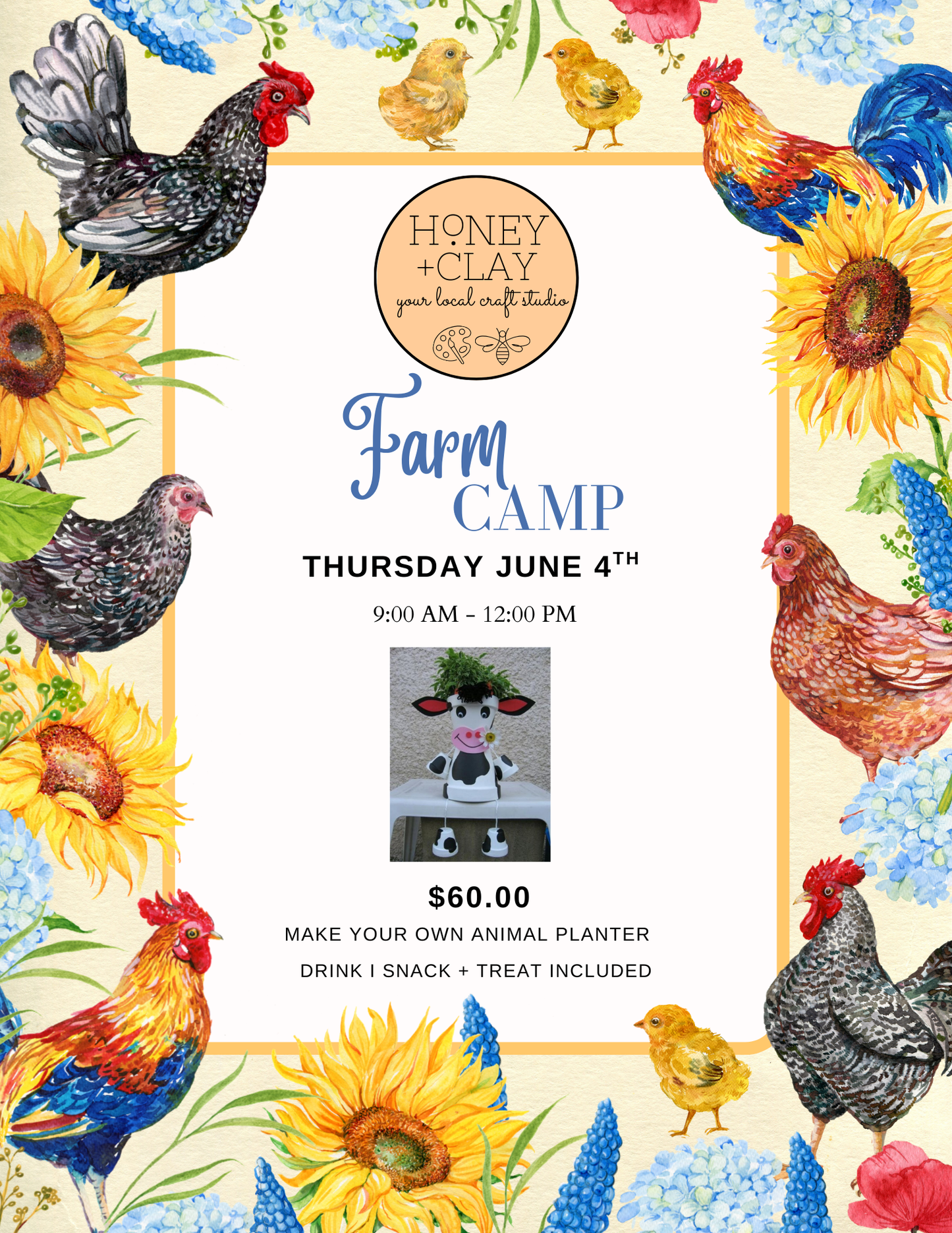 Thursday Farm Art Camp 6/4/2026 @ 9:00AM