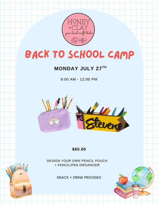 Monday Back to School Art Camp 7/27/2026 @ 9:00AM