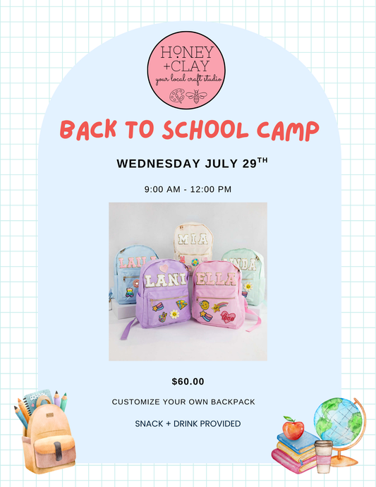 Wednesday Back to School Art Camp 7/29/2026 @ 9:00AM