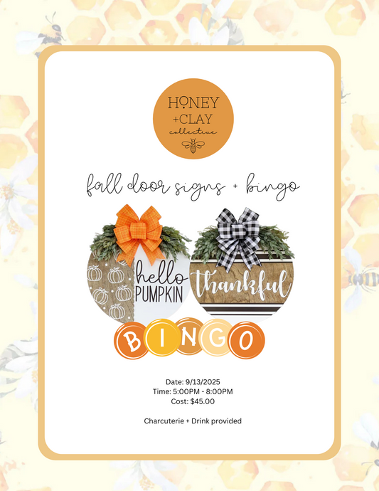 Saturday Fall Door Hangers + Bingo 9/13/2025 @ 5:00PM
