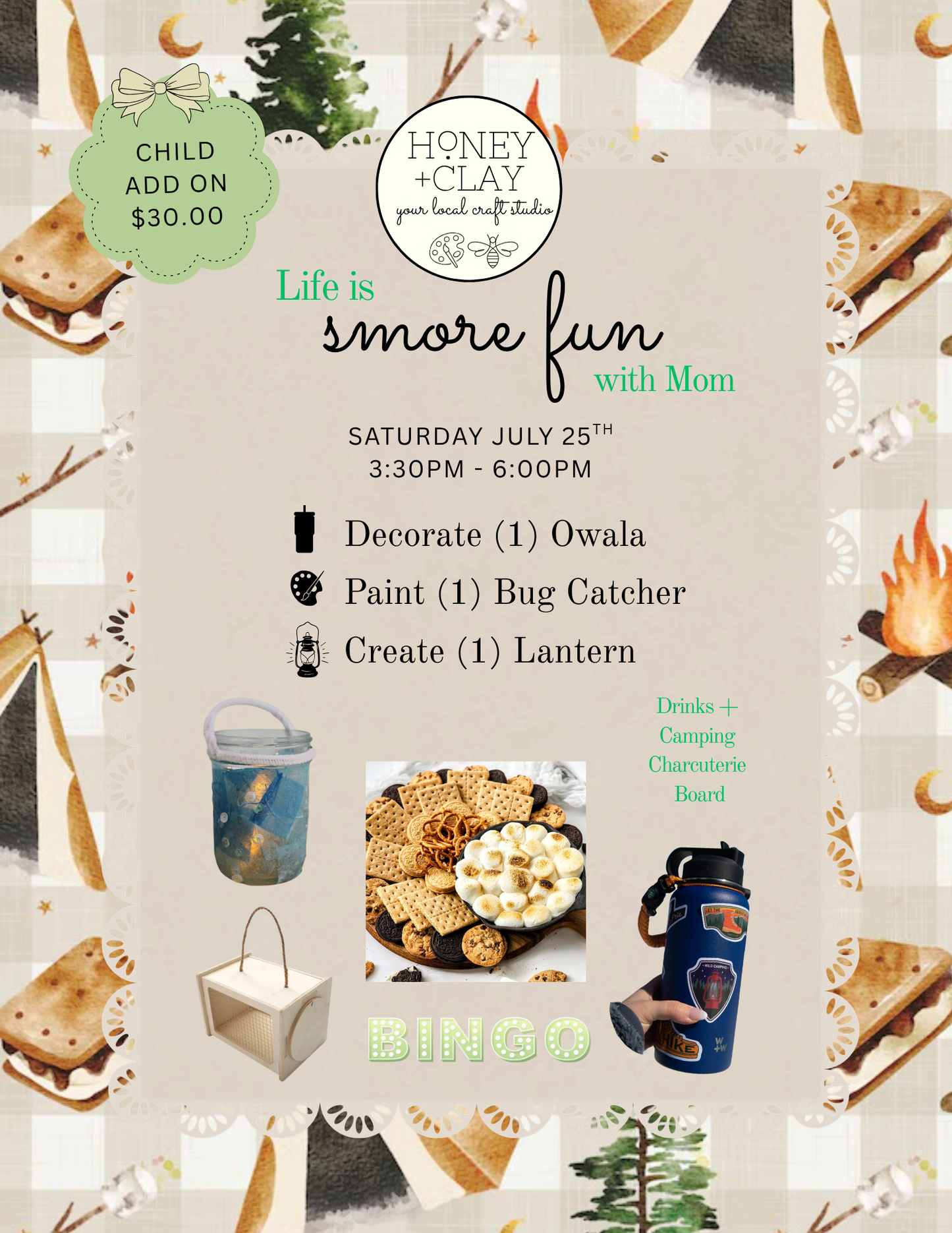 Saturday Afternoon Life is SMORE FUN with Mom ADD ON 7/25/2026 @ 3:30PM