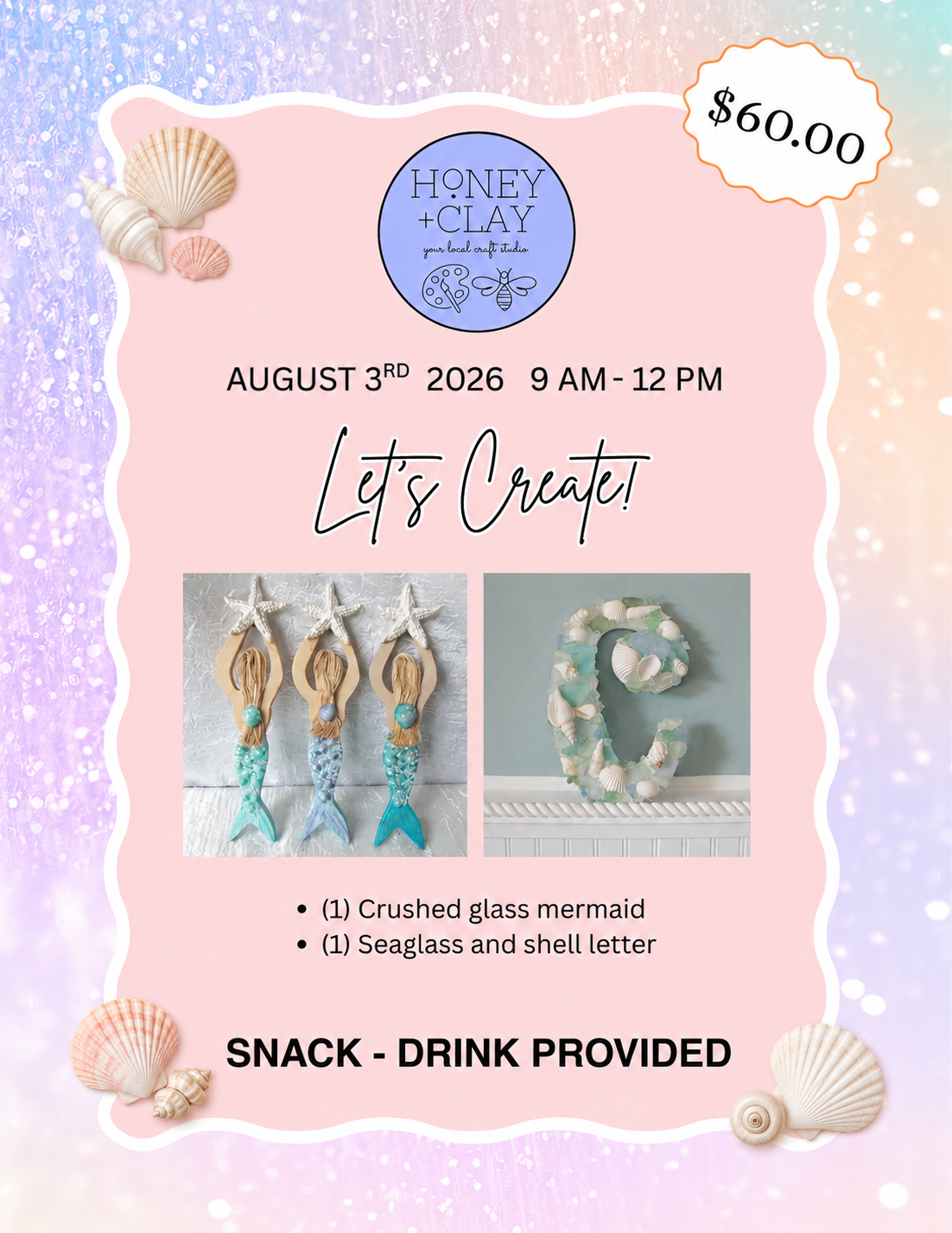 Monday Mermaid Art Camp 8/3/2026 @ 9:00AM