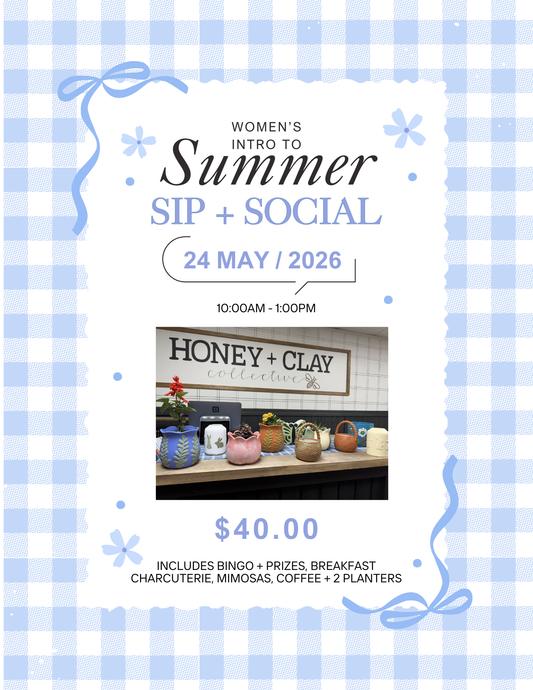 Sunday Intro to Summer Sip + Social 5/24/2026 @10:00AM