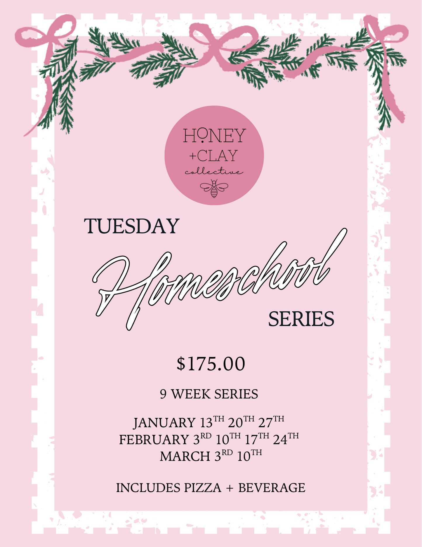 Tuesday Homeschool Series - January 13th until March 10th 2026