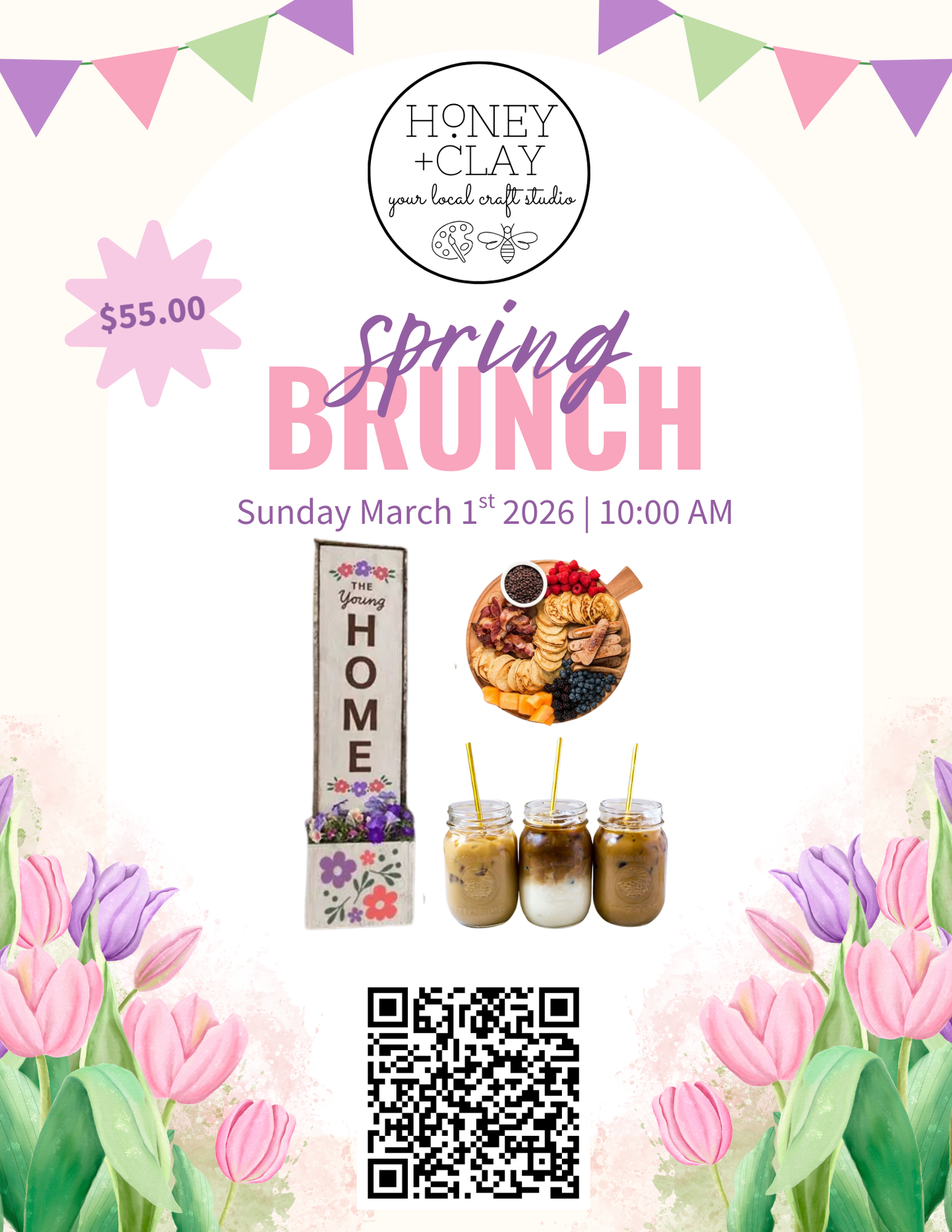Sunday Spring Brunch + Paint 3/1/2026 @ 10:00AM